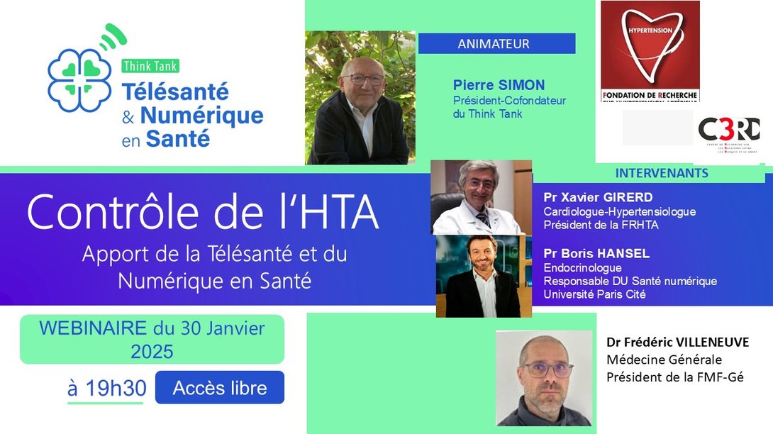 Que retenir du webinaire consacré au Contrôle de l’Hypertension Artérielle par les moyens de la Télésanté et du Numérique en Santé ?