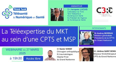 Que faut-il retenir du webinaire consacré à la téléexpertise du Masseur Kinési Thérapeute (MKT) au sein d’une CPTS ?